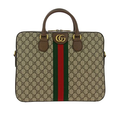 gucci gg supreme beige briefcase bag|Gucci ophidia 3 zipper bag.